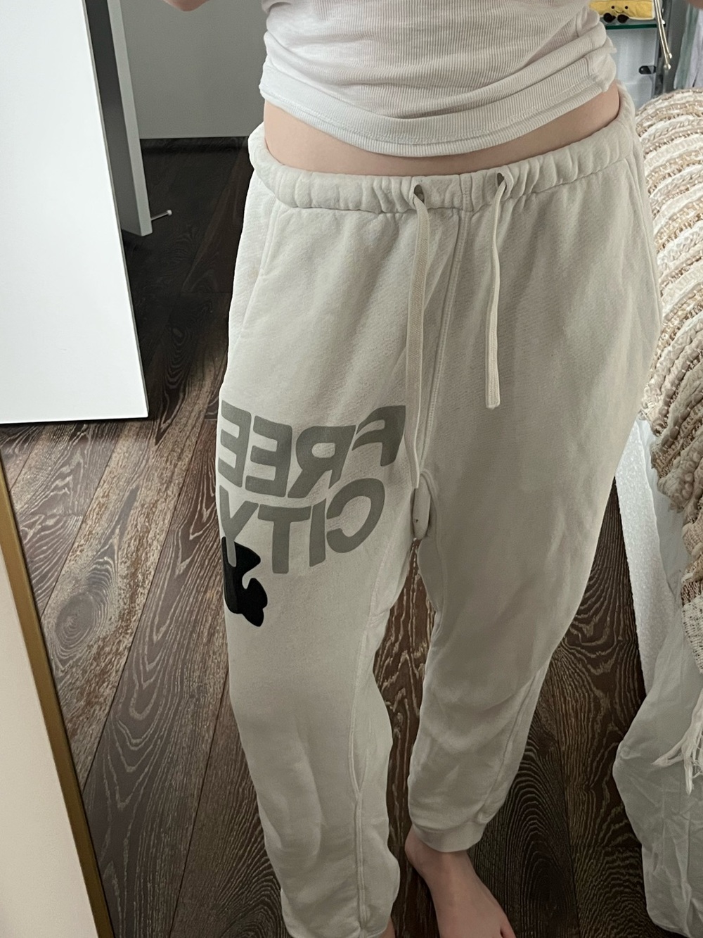 White Free City Sweatpants